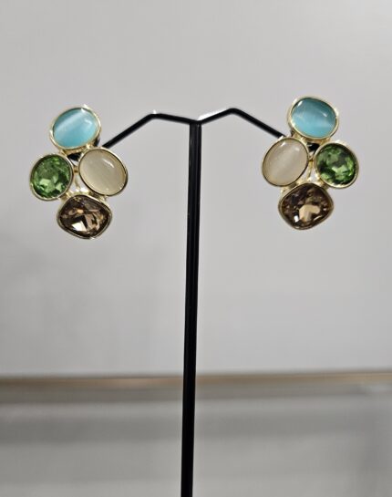 Rhombus Gem Quartet Earrings