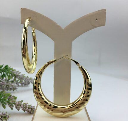Zebra Stripes Hoop Earrings