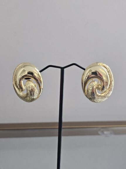 Textured Oval Elegance Earrings