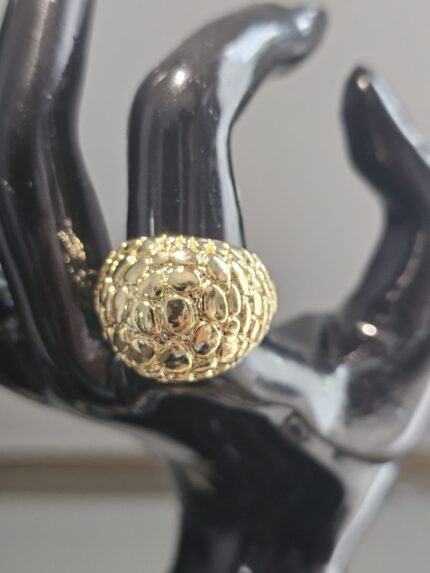 Golden Filigree Sphere Ring