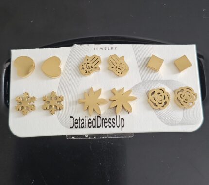 Whimsical Elegance Earrings (6 Pieces)