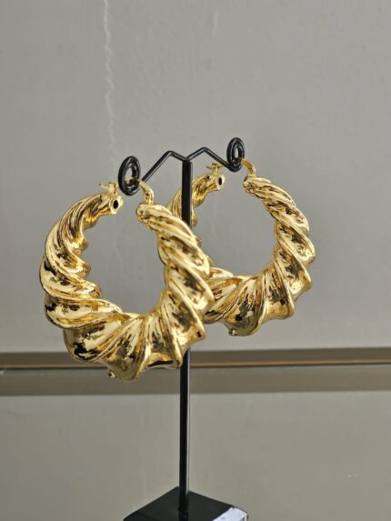 Twisted Grandeur Hoop Earrings