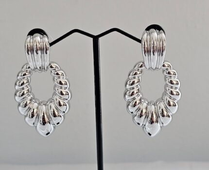 Ornate Silver Drop Earrings