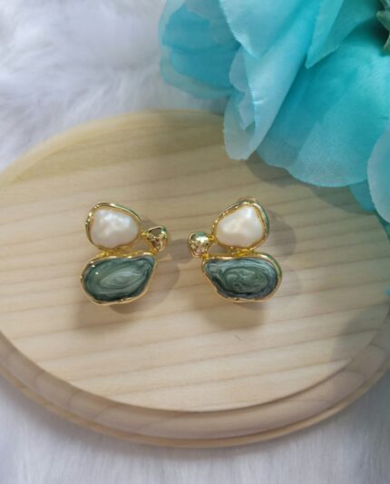Peal Marble Majesty Earrings