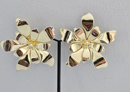 Golden Petal Grandeur Earrings