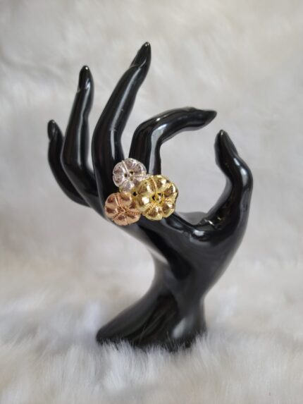Tri-Flower Harmony Ring