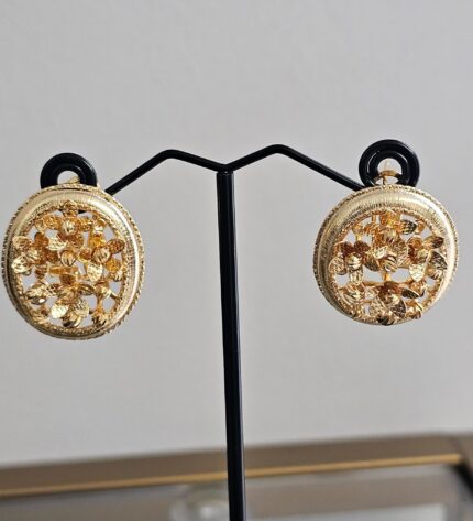 Golden Petal Floral Earrings
