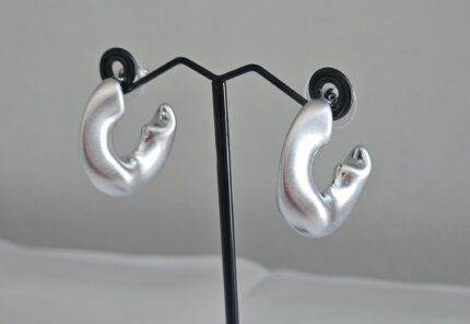 Luminous Silver Hoop Earrings