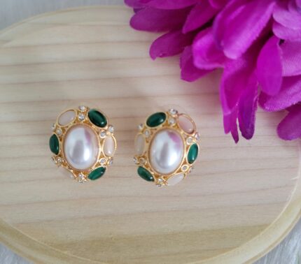 Emerald Pearl Radiance Earrings