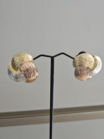 Tri-Tone Elegance Earrings