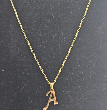 Alphabet Elegance Necklace (A-Z: Silver & Gold)