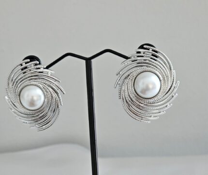 Pearl Spiral Elegance Earrings