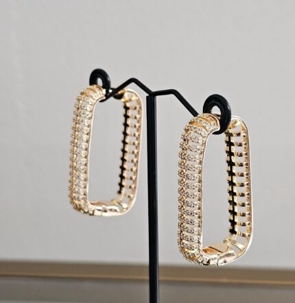 Golden Stardust Loop Earrings